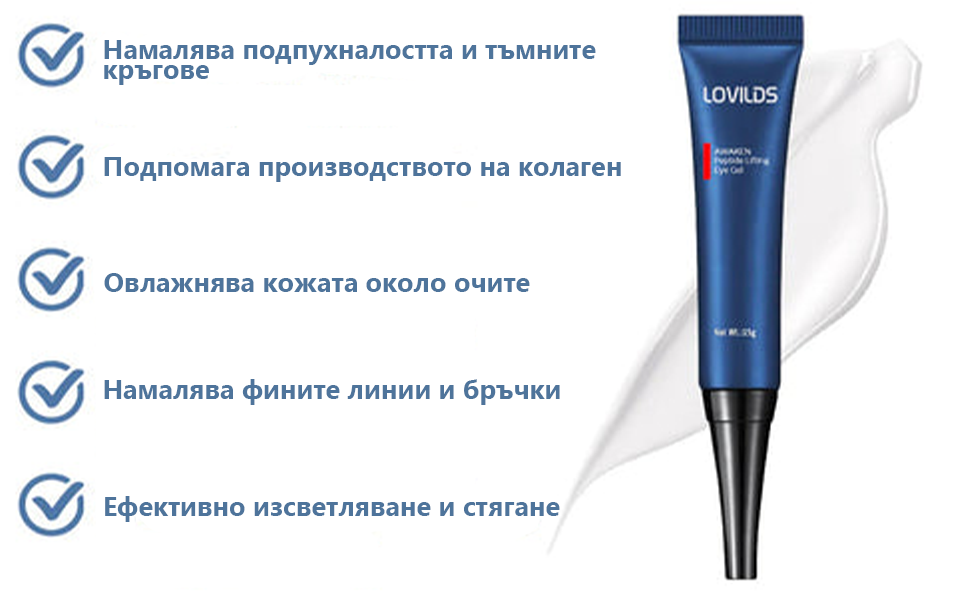 LOVILDS™ 💖 Д-р Джералд Джар - Български очен център Препоръчителни продукти: да се събуди пептиден лифтинг гел за очи x